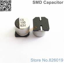 Capacitores eletrolíticos de alumínio smd 120 com tamanho 10*100 10.5 uf 63v 2024 - compre barato