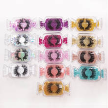 New False Eyelash Packaging Box Candy Shape Lash Case for 3D 5D Natural Mink Eyelashes Empty Candy Lashes Box 2024 - buy cheap