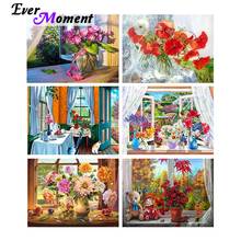 Ever Moment Diamond Painting Flower Painting By Diamond Home Decoration Full Square Resin Drill Art Wholesale Embroidery ASF2171 2024 - buy cheap