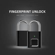 Mini Unlock Rechargeable Smart Lock Keyless Fingerprint Lock Anti-Theft Security Padlock Door Luggage Lock small box 2024 - buy cheap