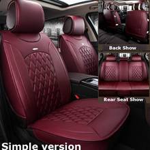 US Universal Car SUV 9pcs 5-Seat PU Leather Seat Covers Cushion Front+Rear Kit for Honda Acoord Civic CR-V Ridgeline 2024 - buy cheap