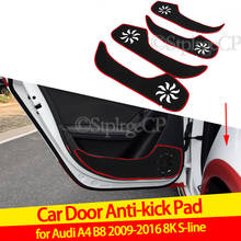 Door anti-kick pad door protection pad door panel cover pad car door sticker For Audi A4 B8 2009 2010 2011 2012-2016 8K S-line 2024 - buy cheap