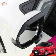 Abs fibra de carbono para toyota yaris 2020 2021 acessórios do carro protetor da porta alça decoração capa guarnição estilo do carro 4 pçs/set 2024 - compre barato