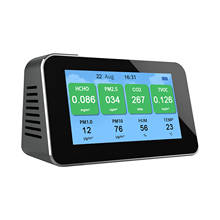 Monitor de calidad del aire DM601B con pantalla LCD, Detector de temperatura y humedad, PM2.5, PM1.0, PM10, HCHO, TVOC, AQI 2024 - compra barato
