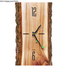 Reloj de pared nórdico con árboles naturales, cronógrafo con diseño creativo de árbol para sala de estar, dormitorio, estudio, simples, silenciosos, decoración del hogar 2024 - compra barato