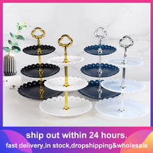 3 Tier Cake Stand Afternoon Tea Wedding Plates Party Tableware New Bakeware Plastic Tray Display Rack Cake Decorating Tools 2024 - buy cheap