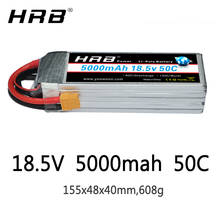 HRB 5S 18,5 V Lipo батарея 5000mah 50C XT90 EC5 XT60 T Deans XT90-S для RC Quadcopter Racing Aircraft Car Truck 500 деталей 2024 - купить недорого