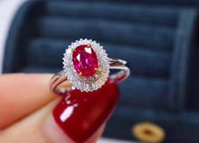 Best Gift Natural Real Ruby Ring Gemstone Wedding Engagement Rings for Women Fine Jewelry Gift Wholesale 2024 - buy cheap
