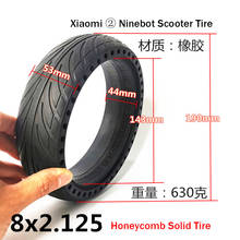 Roda modificada de pneu sólido com 8x2.125, scooter elétrica, formato de favo de mel, 8x, compatível com xiaomi ninebot, veículo de equilíbrio 2024 - compre barato