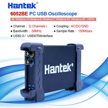 Hantek osciloscópio usb 6052be, osciloscópio 2 canais digitais 50mhz largura de banda 150msa/s vendas direto da fábrica 2024 - compre barato