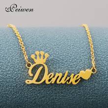 Personalized Name Necklace Stainless Steel Pendant Necklaces Custom Any Name Necklace Any Font Nameplate Link Choker Jewelry 2024 - buy cheap