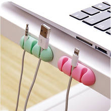 Soporte de Cable de silicona para ratón, organizador de cables USB Flexible, gestión de Clips, teclado, Auriculares, 2 unids/lote 2024 - compra barato