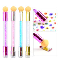 1 PC Gradient Stamping Design Nail Brush Gradient Shading Dotting Painting Pen Sponge Silicone UV Gel Manicure Tool 2 Way 2024 - buy cheap