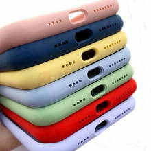 Тонкий мягкий чехол для iPhone SE 2020 7 8 6 6s Plus, чехол-накладка из жидкого силикона карамельного цвета, чехол для iPhone X Xs 11 Pro Max XR 2024 - купить недорого