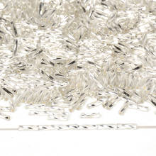 Cuentas de cristal torcido para fabricación de joyas, abalorios de plata Kralen checas, bricolaje, espaciador suelto, venta al por mayor, 2x6mm 2024 - compra barato