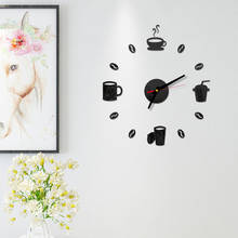 Reloj de pared con espejo 3D, 40cm de diámetro, autoadhesivo, arte acrílico silencioso moderno, analógico, para cocina, bricolaje, tazas de café, decoración, dorado/plateado/negro/rojo 2024 - compra barato