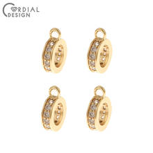 Cordial Design 30Pcs 8*10MM Jewelry Accessories/DIY Making/Hand Made/Genuine Gold Plating/CZ Charms/Jewelry Findings & Component 2024 - buy cheap