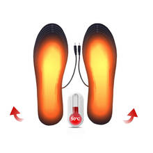 Стельки для обуви с подогревом от USB, электрическая грелка для ног, грелка для ног, коврик, зимние уличные спортивные греющие стельки, зимние теплые 2024 - купить недорого