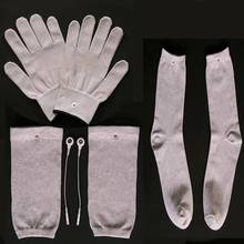 Conductive Silver Fiber TENS/EMS Electrode Therapy Gloves+Socks+Knee Pads Electrotherapy Unit For Phycical Therapy 2024 - buy cheap