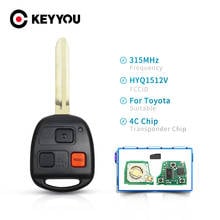 KEYYOU-llave de coche remota para Toyota Land Cruiser, entrada sin llave 3BT, con Chip 4C, HYQ1512V, 1998, 1999, 2000, 2001, 2002 MHz 2024 - compra barato