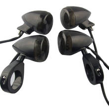 4pcs Motorcycle Motorbike LED Turn Signal Light Indicator Blinker Lamp Black 2024 - buy cheap