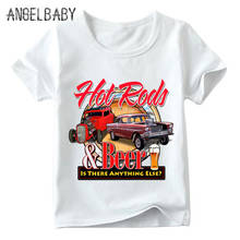 Children Rat Rod School Classic Muscle Car Print T shirt Boys and Girls Summer White Tops Kids Casual T-shirt,ooo789 2024 - buy cheap