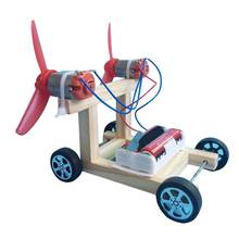 Coche de carreras eléctrico de automontaje para niños, modelo de ayuda para la enseñanza, juguete de experimento de ciencia, juguetes interesantes para niños, regalo de cumpleaños 2024 - compra barato