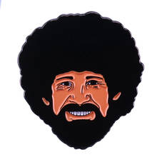 Happy Bob Ross enamel pin  painter artist jewelry 2024 - buy cheap