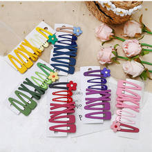 7pcs Cute Hair Clips Set Hairpins Girls Kids Korea Style Snap Clip Avocado Flower Barrettes Candy Color Side Clips MC004 2024 - buy cheap