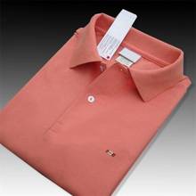 Camisa polo masculina mangas curtas, alta qualidade, 100% algodão, verão, camisas da moda masculinas, roupas tops 2024 - compre barato