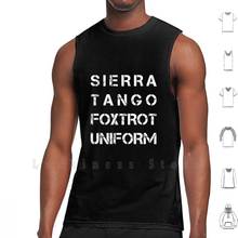 Regata militar de 100% algodão nato phonetia, alfabeto, stfu-sierra tango, foxtrot, camiseta, uniforme 2024 - compre barato