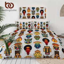 Conjunto de cama étnica beddingoutlet, conjunto de cama africano, tamanho king, capa de colcha rústica, cultura exótica antiga, têxteis para casa, 3 peças 2024 - compre barato