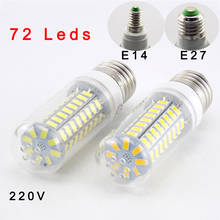 220V 72 LED Lamp Corn Bulb lights Lamparas SMD 5730 Lampada warm white E27 E14 Bombillas candle Light Ampoule led Light Bulbs 2024 - buy cheap