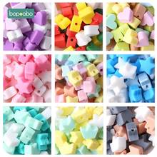 Bopoobo 40PC Silicone Beads Teething Teether Accessories Food Grade Pearl Silicone Star Teething Pacifier Dummy Making Teether 2024 - buy cheap