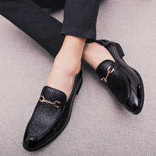 Fashion Pointed Toe business Dress Shoes Men Loafers Leather Oxford Shoes for Men Formal Mariage slip on Wedding party Shoes k4 2024 - buy cheap