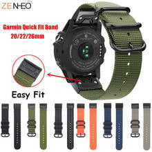 For Garmin Fenix 6S 6 6X Pro 5S 5 5X /3 HR Woven nylon new fashion watchband Quick Release 20 22 26mm wrist strap Quick Release 2024 - buy cheap