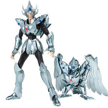 Bandai tamashii original, modelo prata dos santes, corvus, jamian, saint seiya, estátua do mito de pano para crianças, presentes de natal 2024 - compre barato