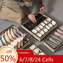 CellDeal многоразовая складная коробка для хранения нижнего белья органайзер для белья шкаф с выдвижными ящиками Шкаф с крышкой для бюстгальтера Sockt 2024 - купить недорого