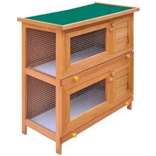 Outdoor Waterproof Rabbit Hutch Small Animal House Pet Cage 4 Doors Wood Cage Double Layer Cage Box Home Use 2024 - buy cheap