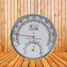 Barômetro higrômetro termômetro caixa de aço inoxidável sauna a vapor termômetro higrômetro medidor higrômetro 2024 - compre barato