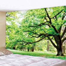 Big tapestry beautiful natural green trees big wall hanging bohemian hippie wall decoration mandala wall art decoration 2024 - buy cheap