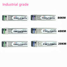 Módulo de fibra óptica LC SFP grado Industrial-40 ~ + 80 Celsius 1.25G20/40/80KM 1310/1490/1550nm módulo óptico compatible con SFP 2024 - compra barato