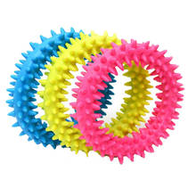 Rubber Thorn Ring Circle Pet Toy Cat Dog Molar Toy Spiky Circle Ring Dog Bite-Training Chew Molar Toy Cleaning Tooth Pet Supply 2024 - buy cheap