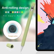 Estuche para lápices de silicona de Color caramelo para Apple Pencil 2/1, funda protectora para tableta iPad Touch Pen Stylus con dibujos animados triangl 2024 - compra barato
