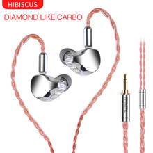 FAAEAL Hibiscus HiFi Earphone Diamond Like Carbon Diaphragm Dynamic Earbuds In Ear Earphone Powerful Monitor Stage IEM Earbuds 2024 - buy cheap