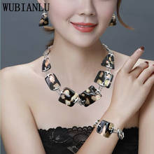 WUBIANLU 2 Style Shell Jewelry Bohemian Necklace Bracelet Earring Geometric Charm Ｗedding Jewelry Set For Women Wholesale 2024 - buy cheap