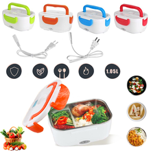 Dropshipping Electric Lunch Box with Spoon Portable Electric Heating Food Heater Rice Container for Office Lunch Box Stainless 2024 - buy cheap