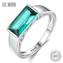 Doteffil-novo design de anéis em prata esterlina 925 pura, luxo, feminino, verde, acessórios para noivado/casamento, presentes 2024 - compre barato