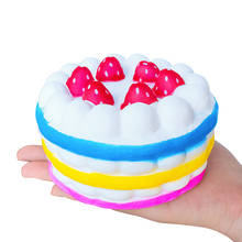 Kawaii Colorful Cake Fruit Squishy Jumbo Food Slow Rising Soft Squeeze Toys For Children Sweet Scented Relieve Stress Toys Gift 2024 - buy cheap