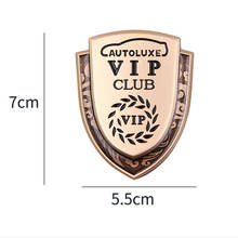 Ouro vip trigo escudo emblema autoluxe proprietários clube emblema para bmw benz audi land rover jaguar estilo janela lateral tronco adesivo 2024 - compre barato